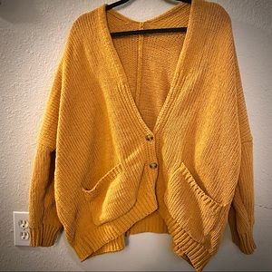 Yellow cardigan